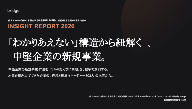 足りなかったのは、リソースではなく「構造」だった｜中堅企業303人に聞いた、新規事業の実態